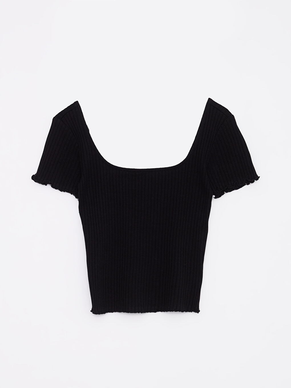 Ženska Majica od Pamuka sa U Izrezom i Kratkim Rukavima-6