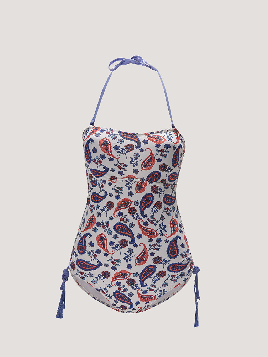 Ekru Desenli Kadın Mayo