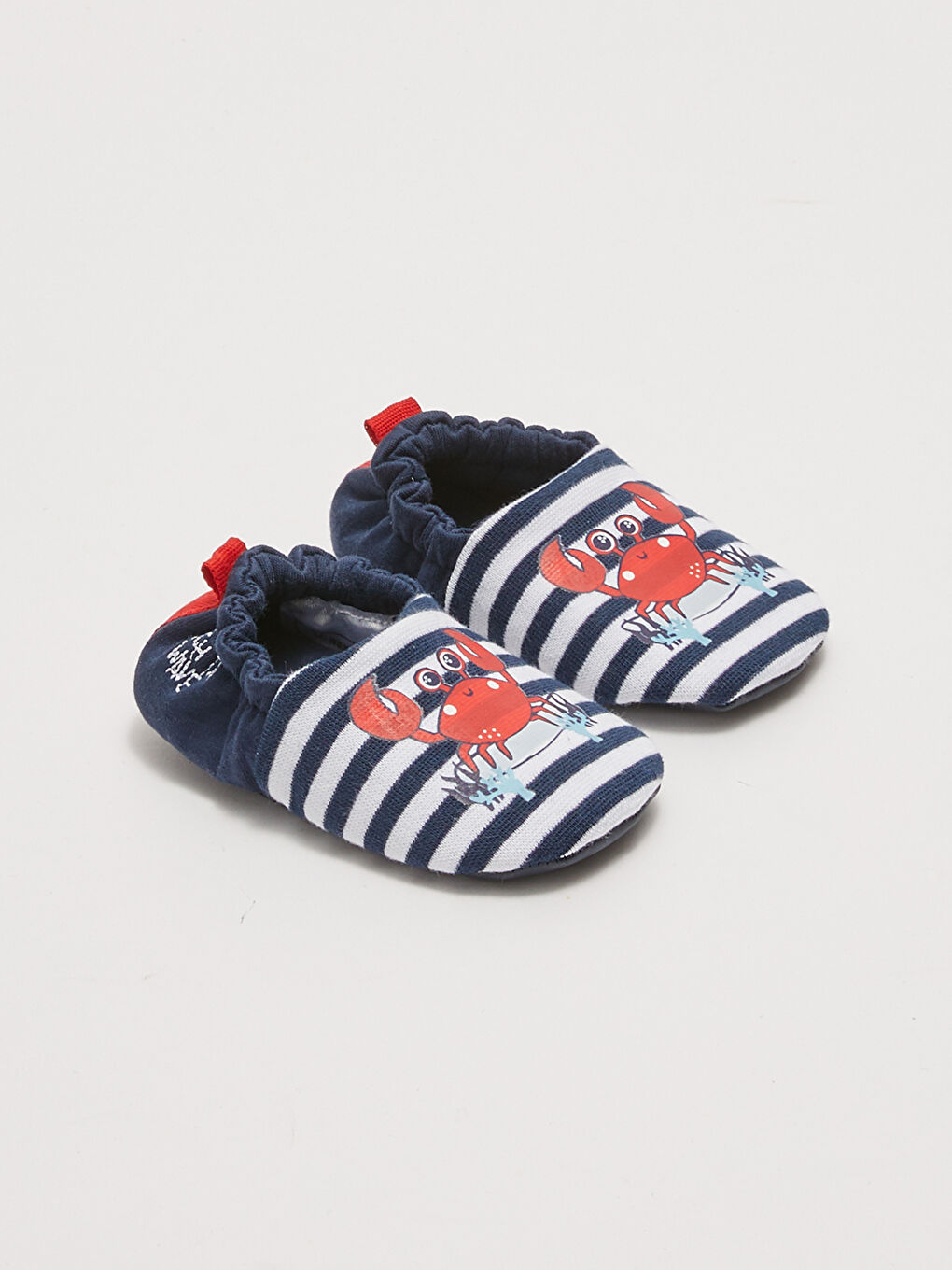 Пинетки для малышей мальчиков с принтом краба