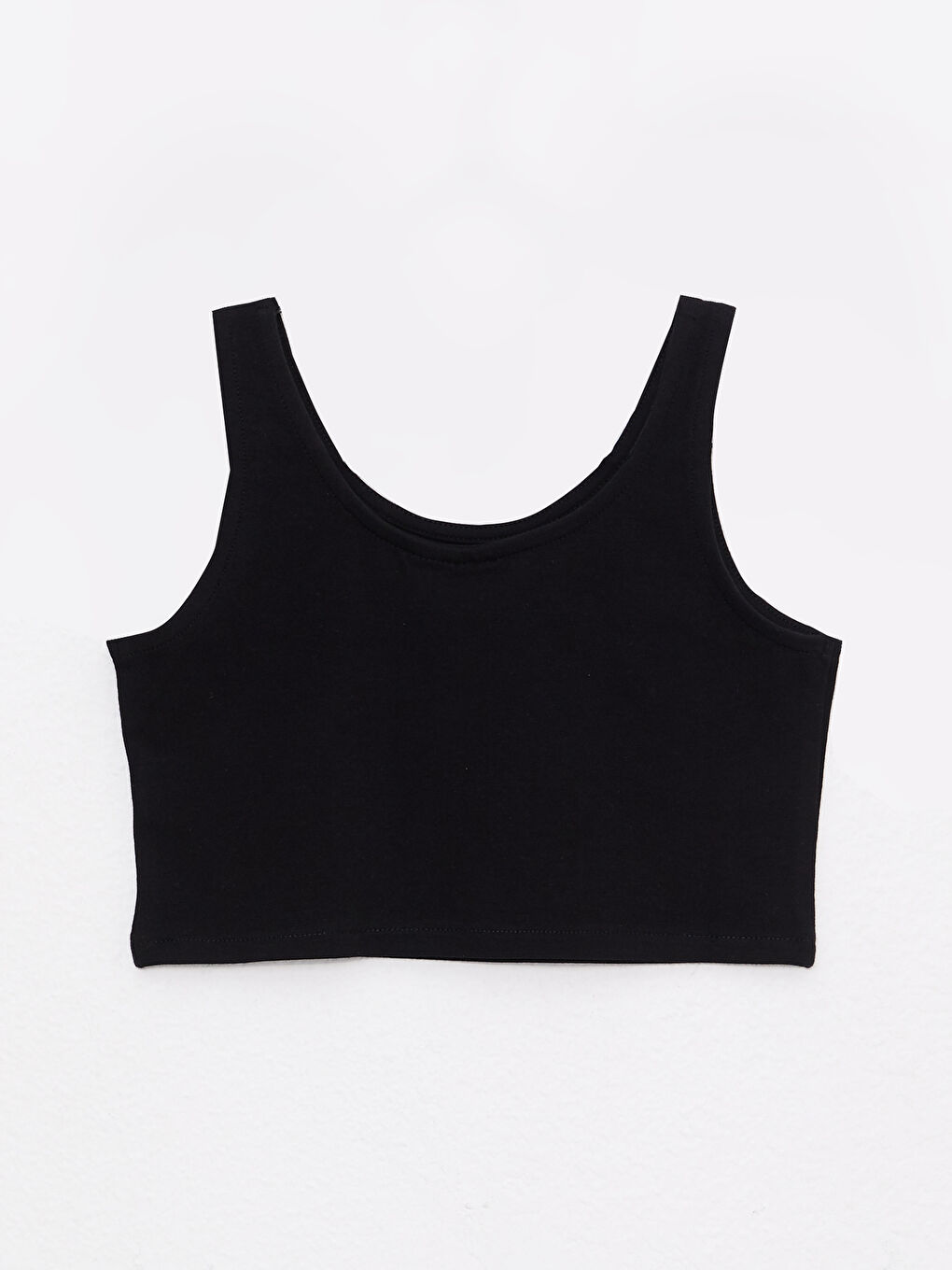 Майка из хлопка с принтом и U-образным вырезом для девочек-1