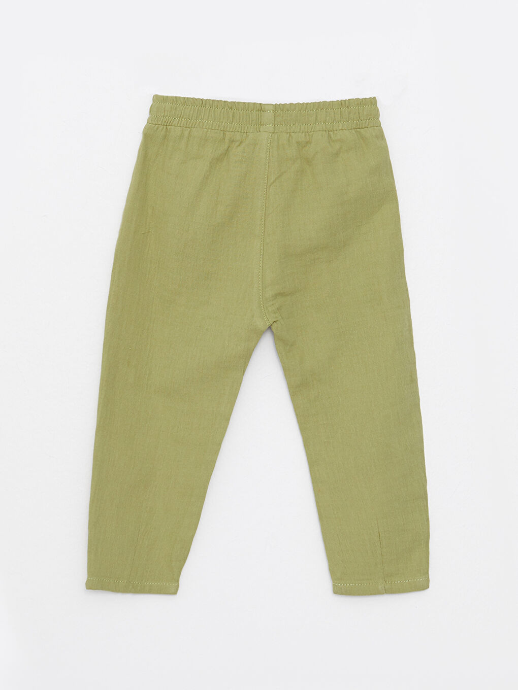 طقم قميص بياقة دائرية وكم قصير أساسي للأولاد الرضع مع بنطلون - مجموعة من قطعتين-4