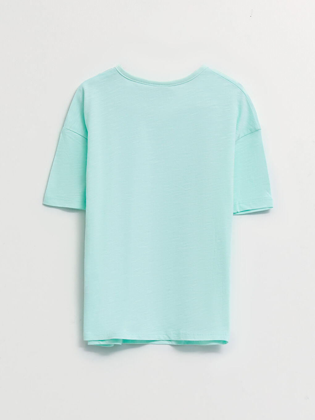 Crew Neck Daisy Duck Printed Short Sleeve Cotton Girls T-Shirt-1