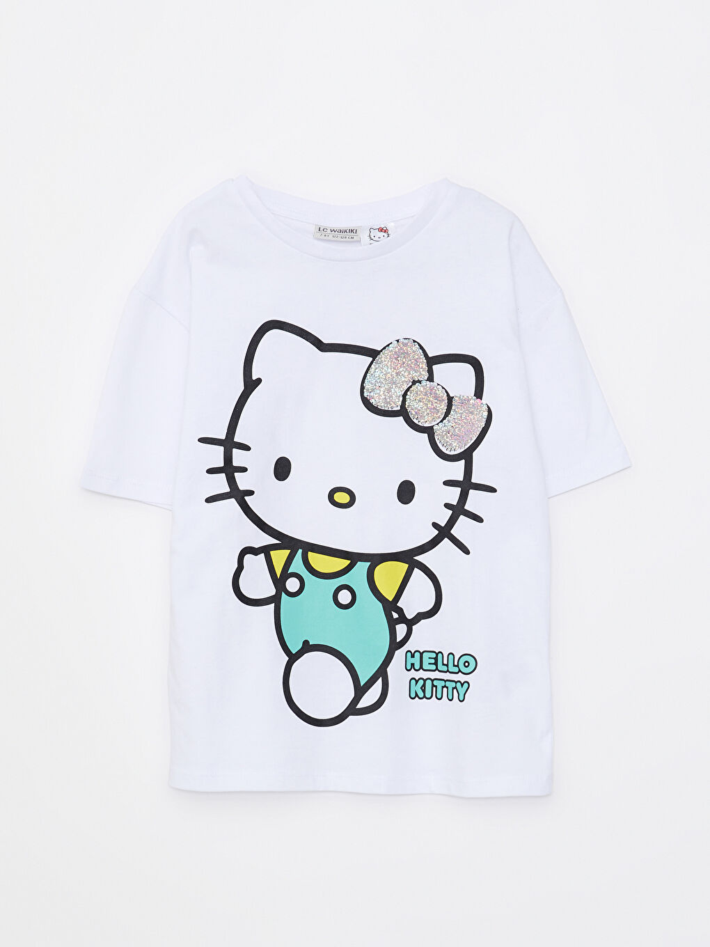 LCW Kids Crew Neck Hello Kitty Printed Short Sleeve Girls' T-Shirt -S2H457Z4-R9K
