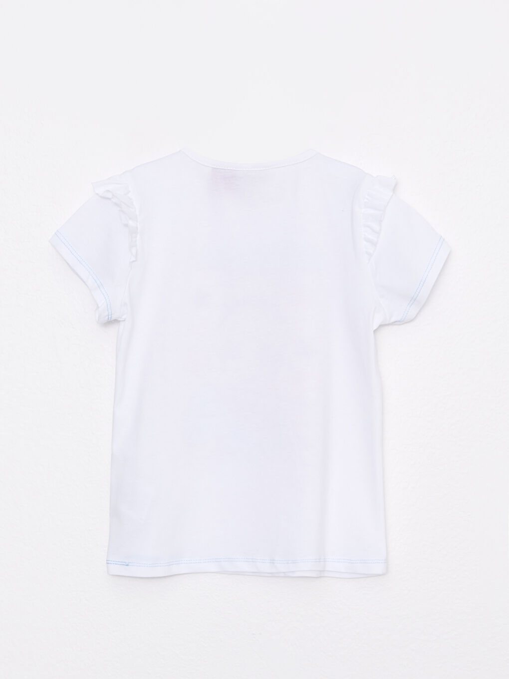 Crew Neck Cinderella Printed Short Sleeve Cotton Girls' T-Shirt-1