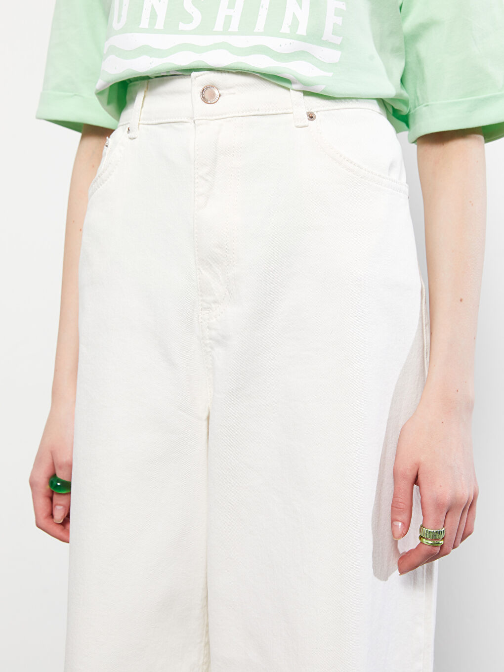 Quecksilber Skinny Fit Damen Jeanshose mit Taschendetail-4