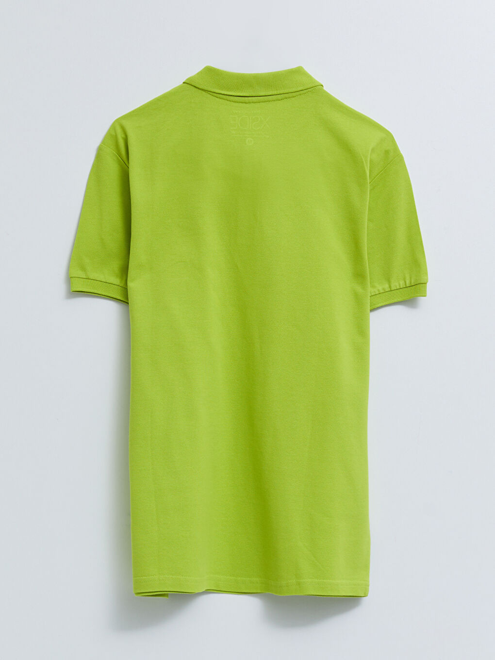 Yeşil Polo Yaka Kısa Kollu Nakışlı Erkek Tişört-4