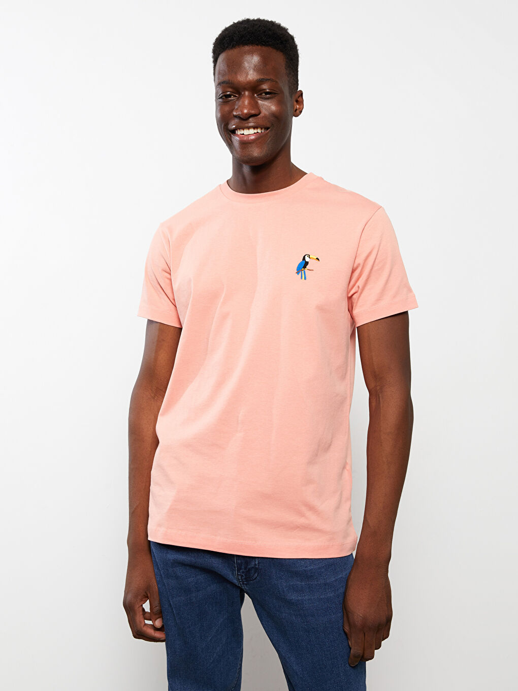 Футболка Мужская с Круглым Вырезом и Коротким Рукавом, Вышитая, Джерси-7