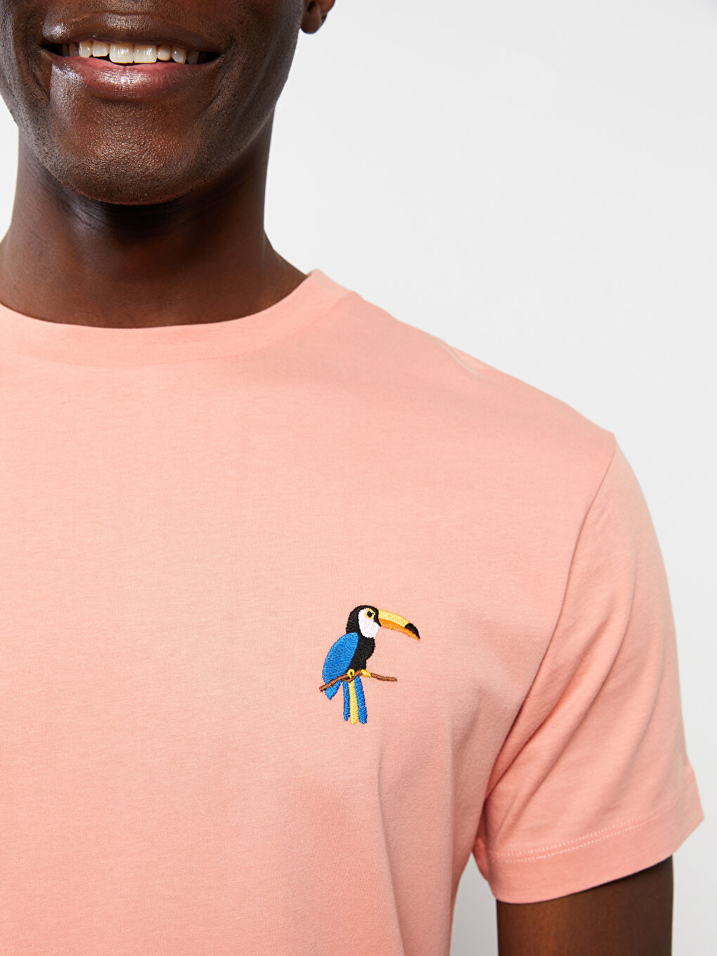 Футболка Мужская с Круглым Вырезом и Коротким Рукавом, Вышитая, Джерси-9