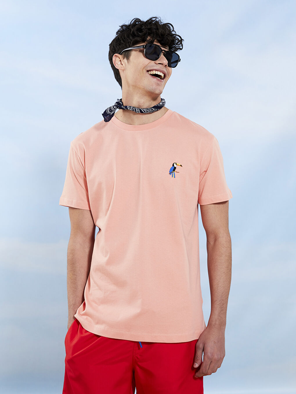 Футболка Мужская с Круглым Вырезом и Коротким Рукавом, Вышитая, Джерси-2