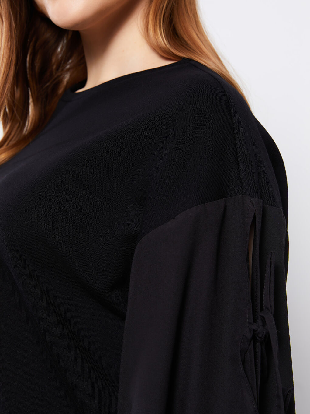 Plus Size Crew Neck Regular Long Sleeve Women's Sweatshirt-3