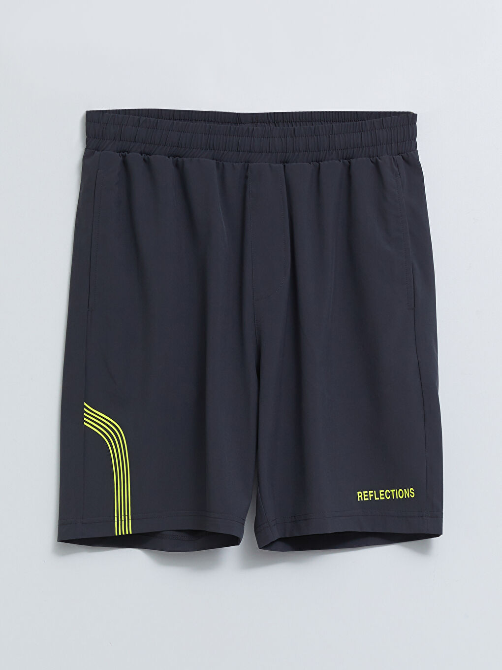 Antrasit Standart Kalıp Baskılı Erkek Spor Şort