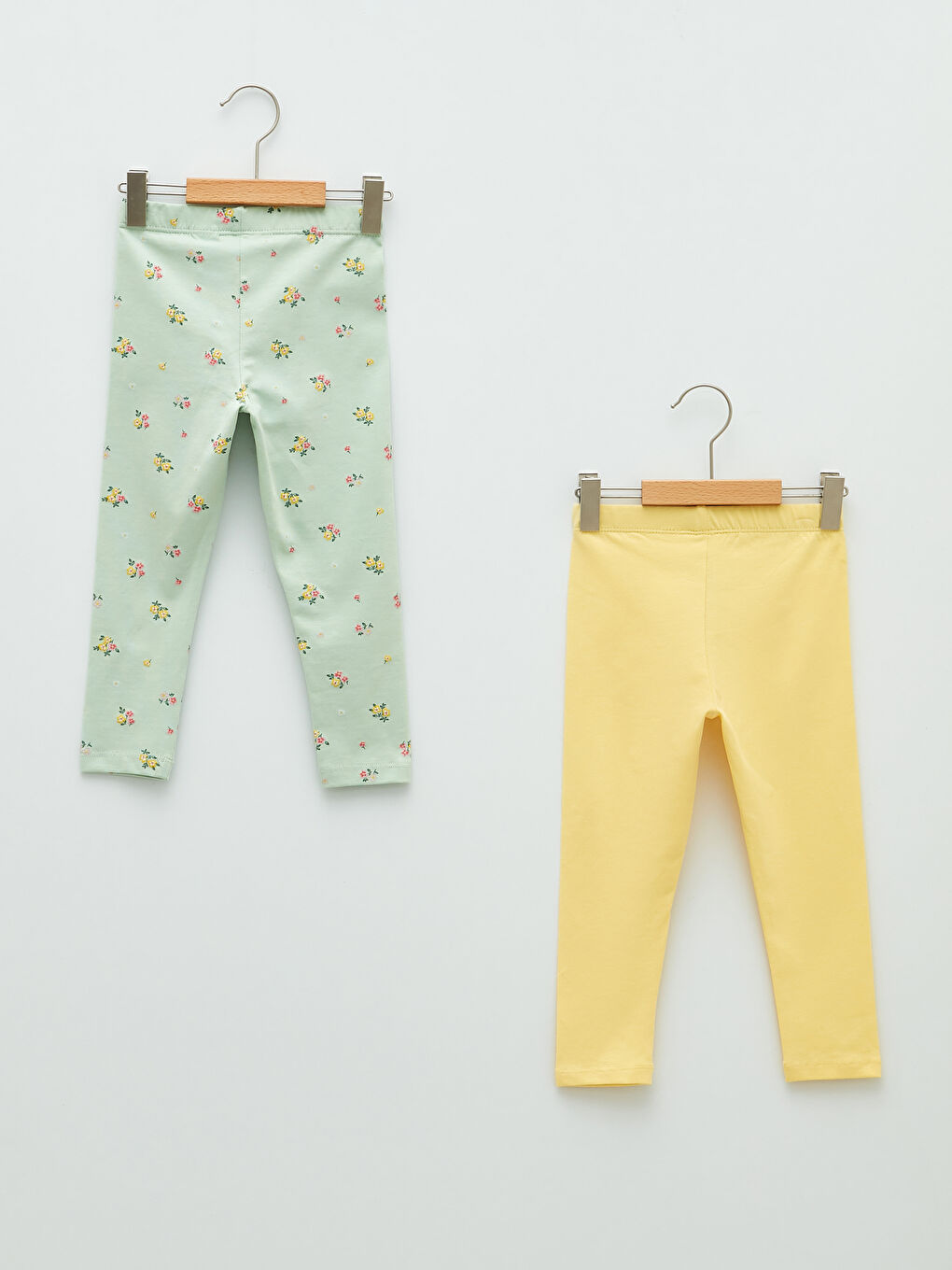 Elastic Waist Printed Cotton Baby Girl Tights 2-Pack-1