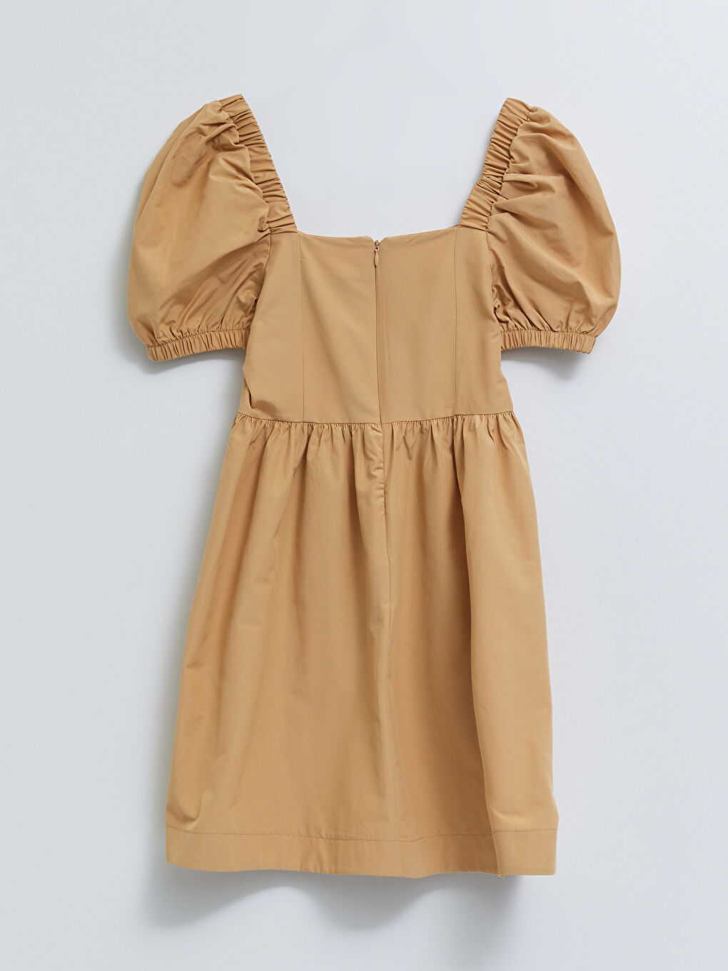Square Collar Straight Short Sleeve Women's Dress -S2H680Z8-GGK