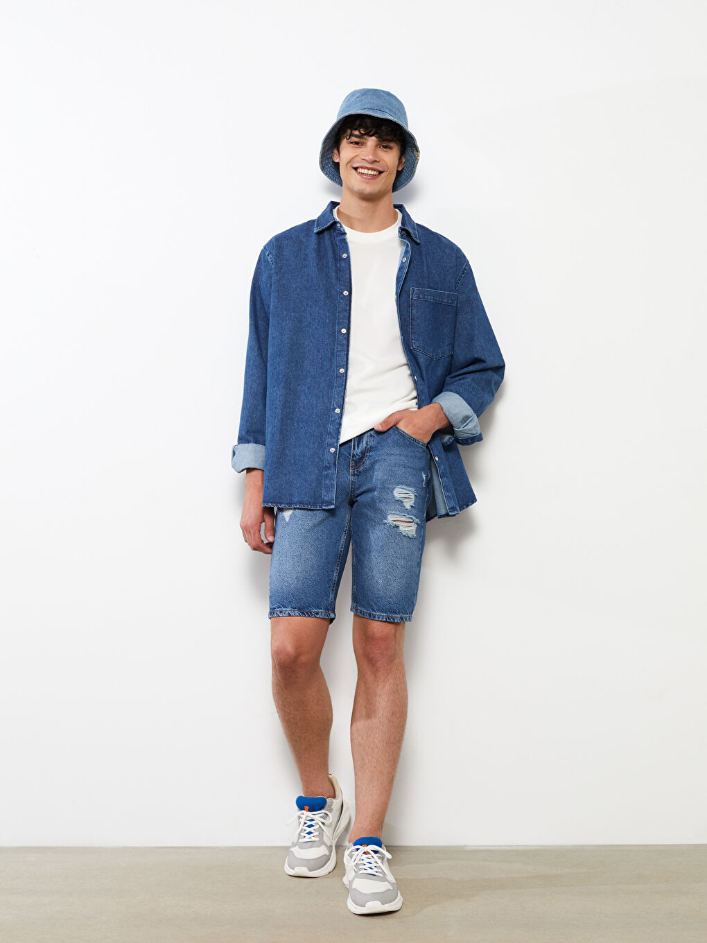 Slim Fit Men's Jean Shorts -S2H683Z8-H45