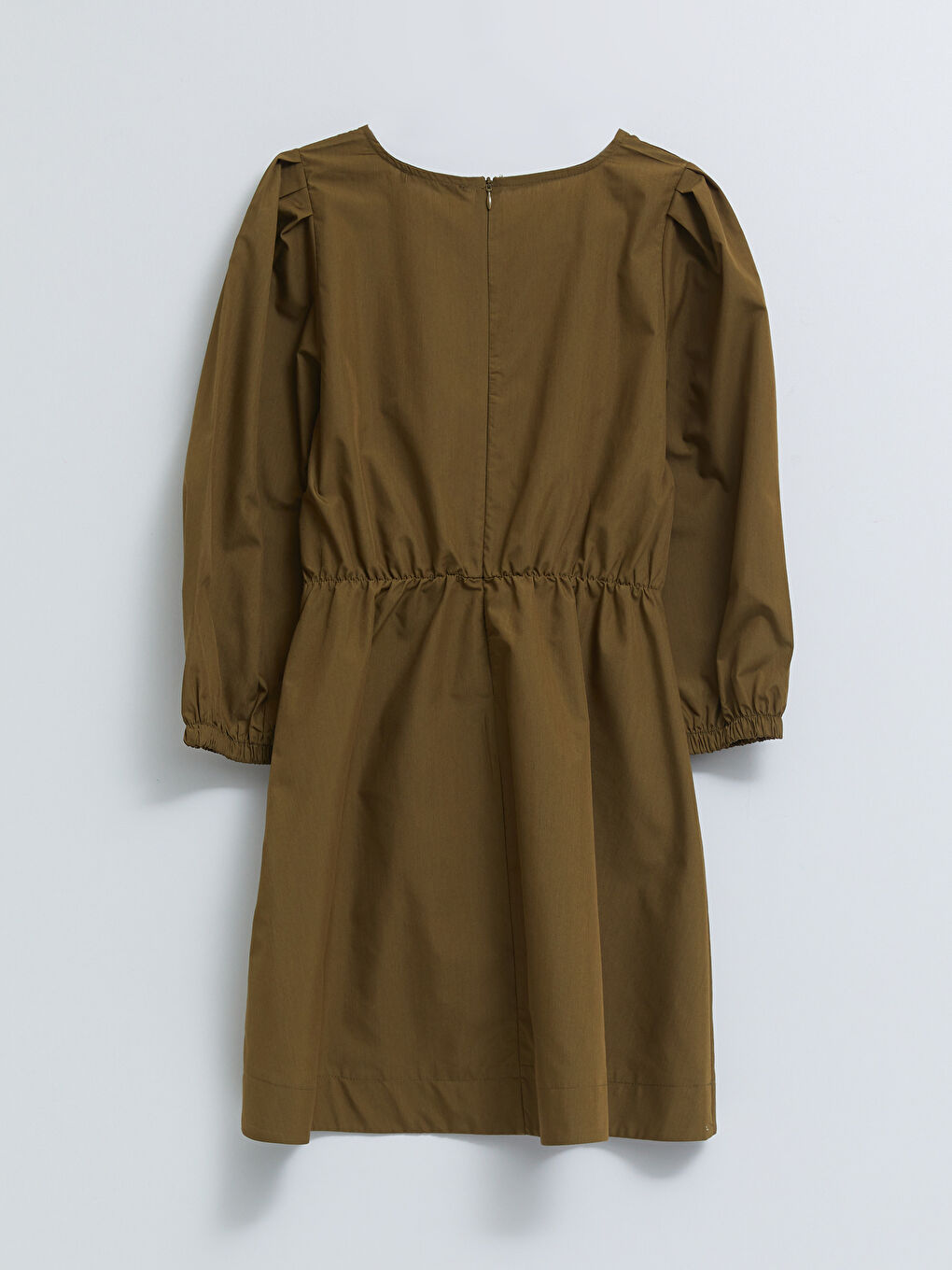 Women's Crew Neck Plain Dress-5
