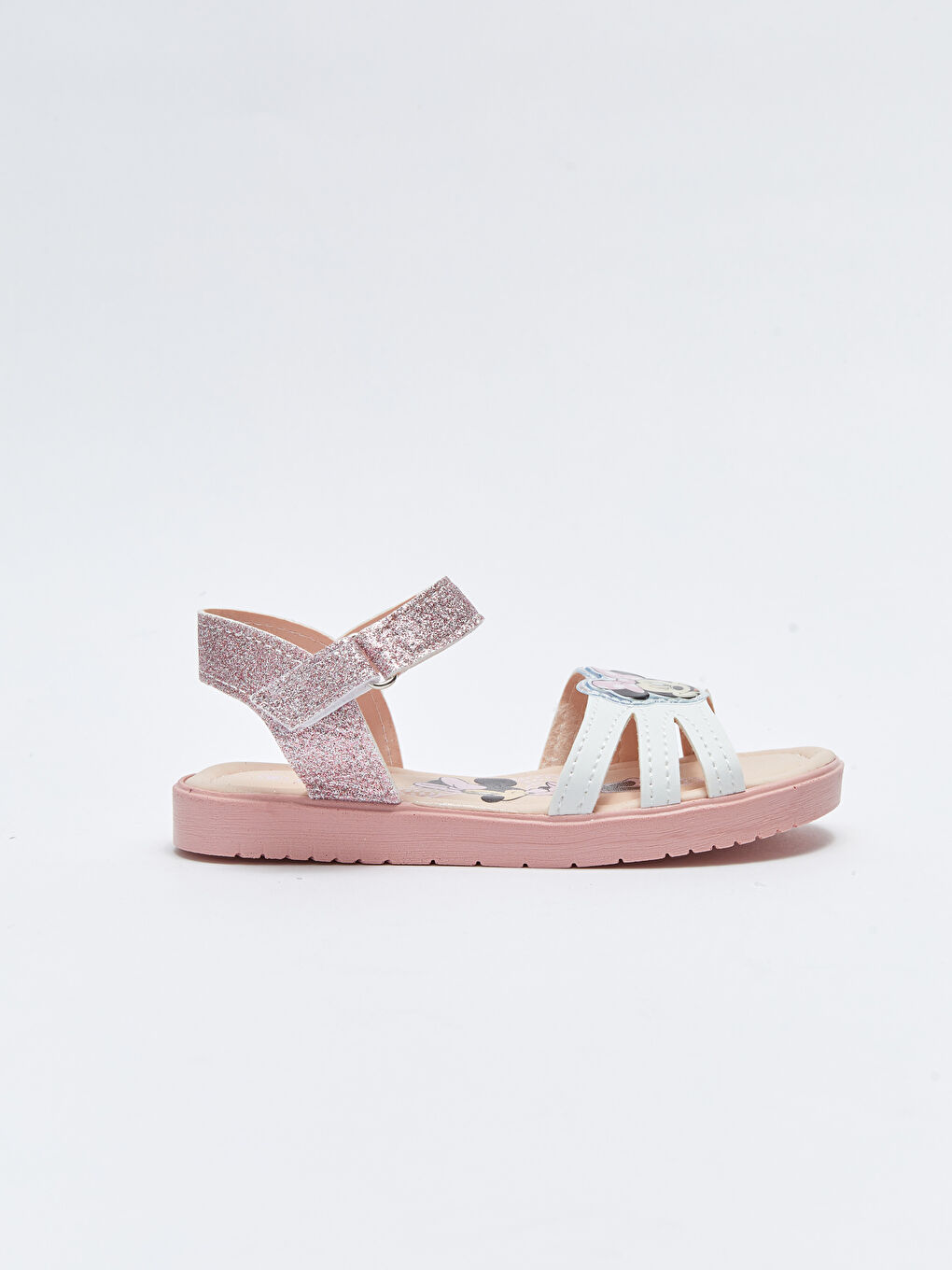 қыздарға арналған minnie mouse лицензияланған велкро сандалдар-1