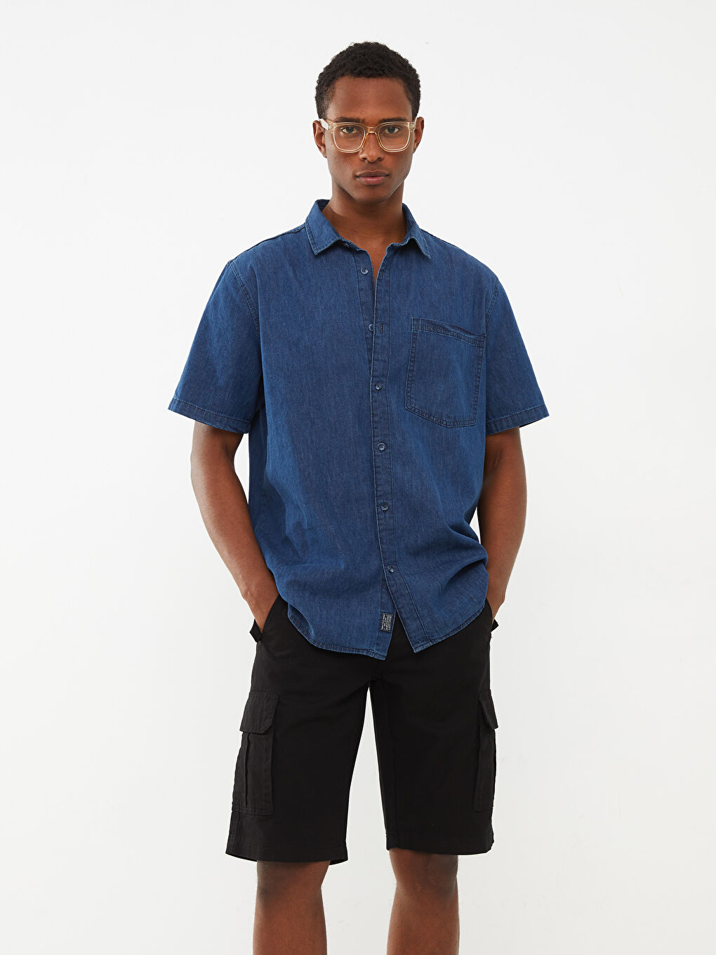 Short Cargo pour Hommes à Coupe Régulière