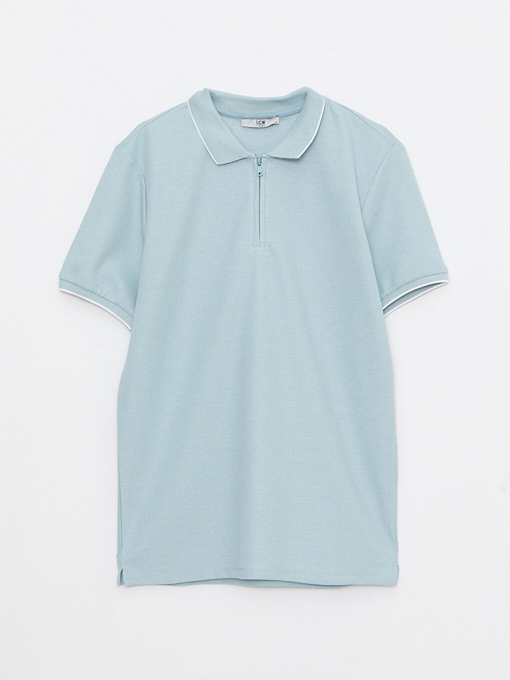 Ерлерге арналған поло жағалы қысқа жең футболка-5