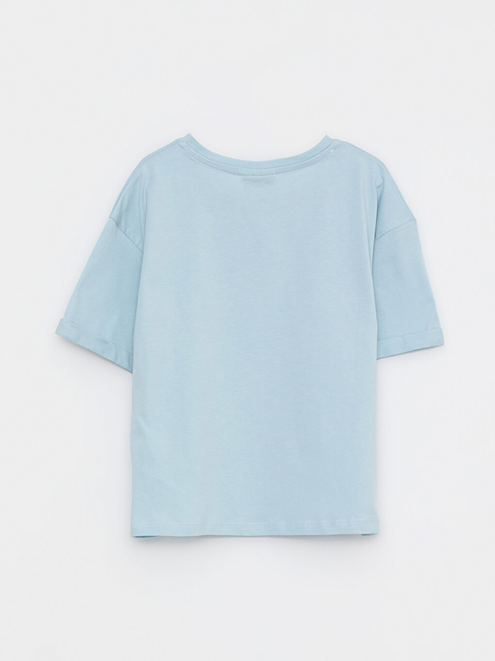Crew Neck Printed Short Sleeve Cotton Girl T-shirt -S2H727Z4-G2E