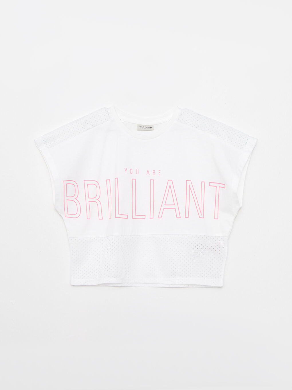 Crew Neck Printed Short Sleeve Girls' T-Shirt