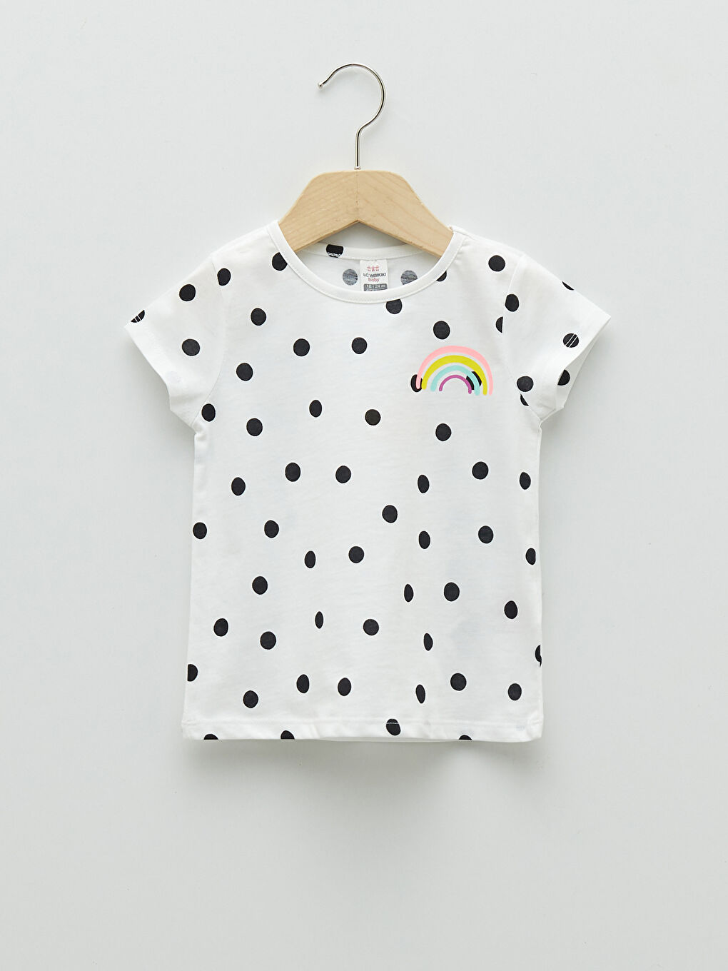 Crew Neck Short Sleeve Printed Baby Girl T-Shirt 2 Pieces-1