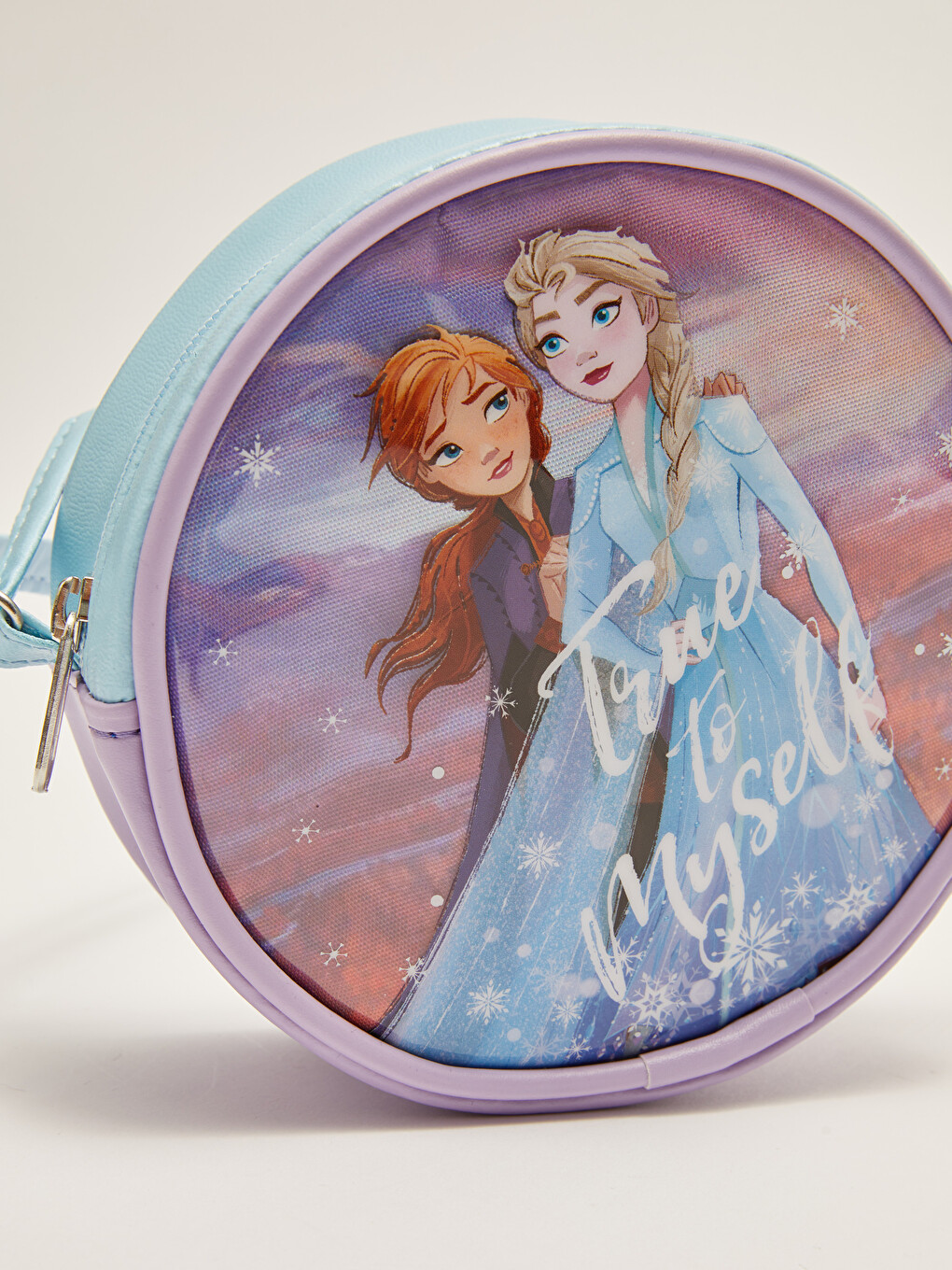 Lila Frozen Lisanslı Kız Çocuk Çapraz Çanta-1