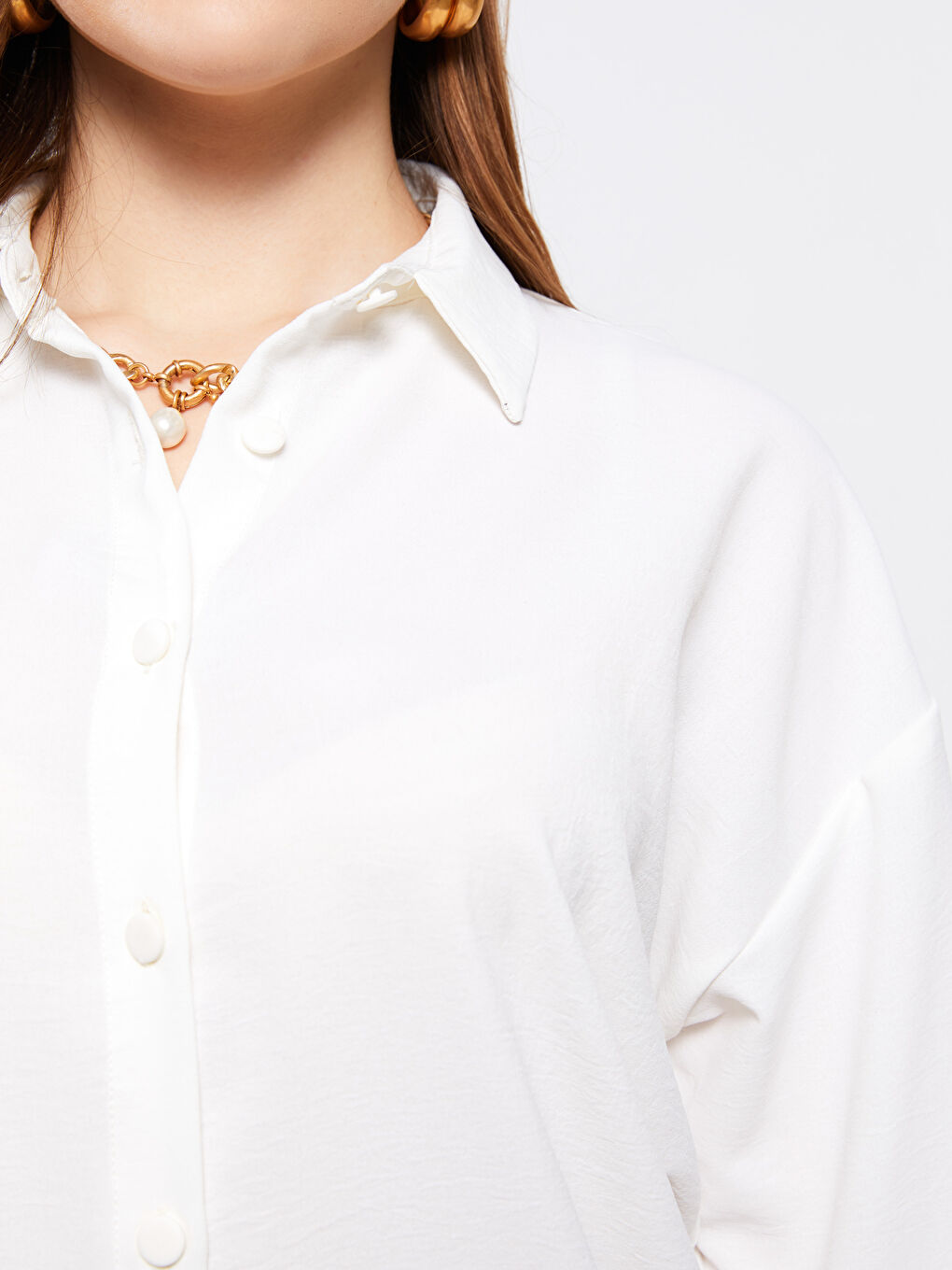 Women's Plus Size Plain Shirt-7