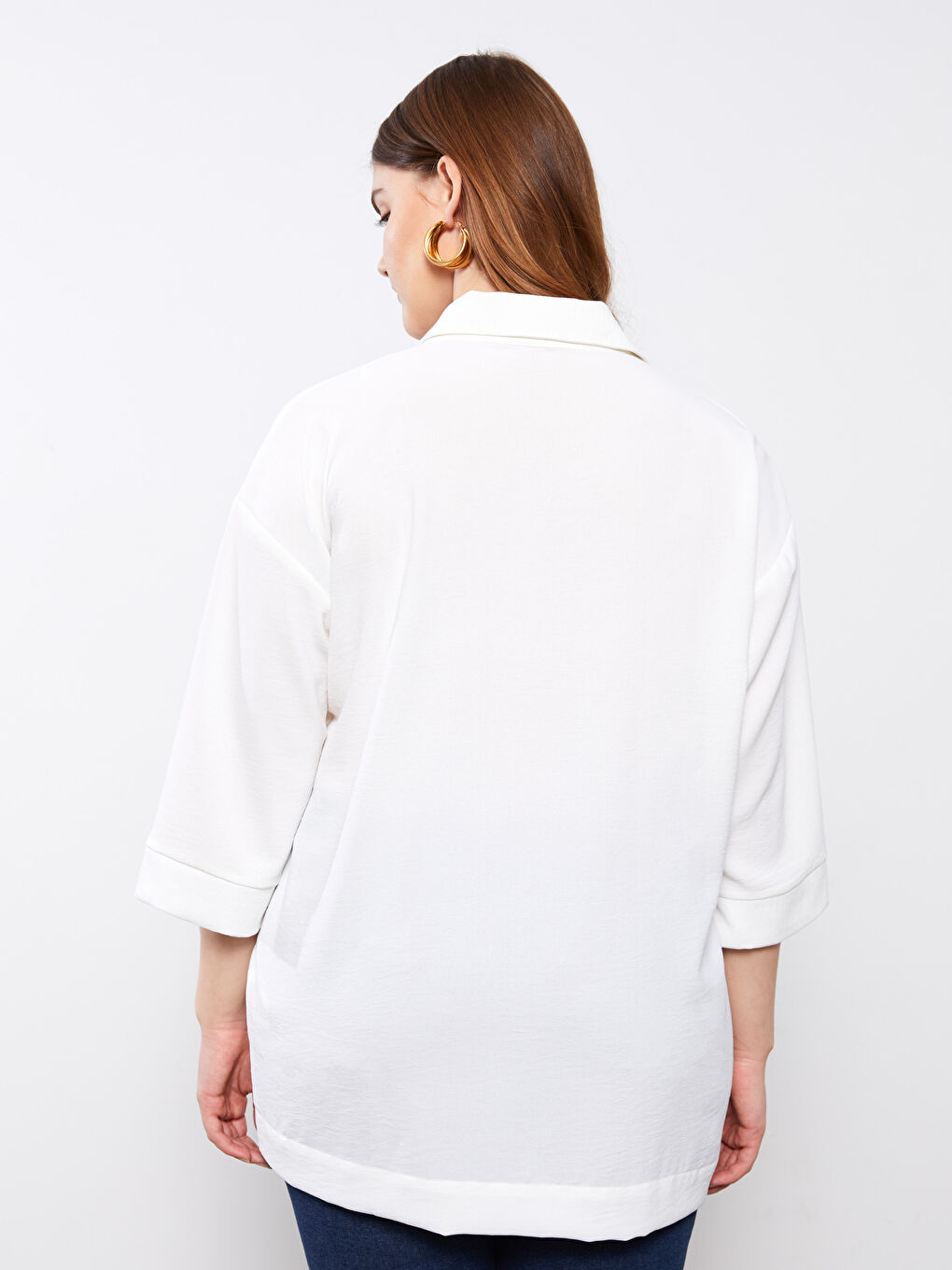 Women's Plus Size Plain Shirt-9