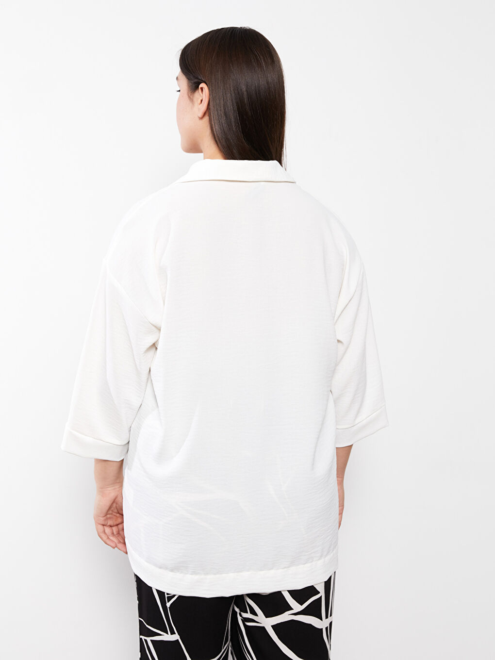 Women's Plus Size Plain Shirt-8