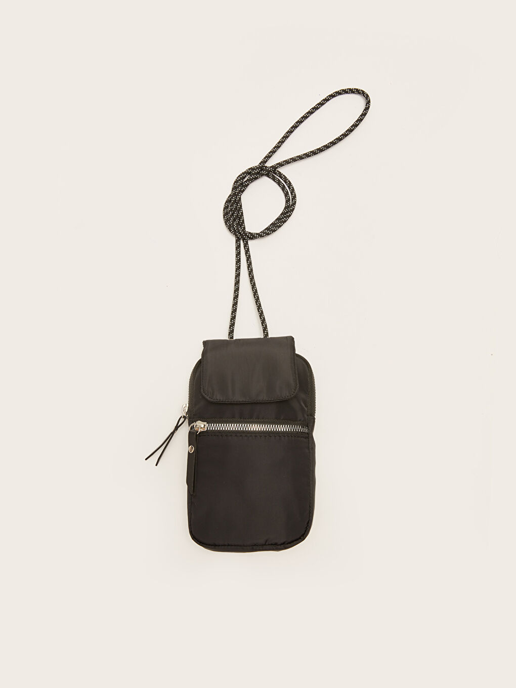 Siyah Kadın Düz Telefon Çantası-3