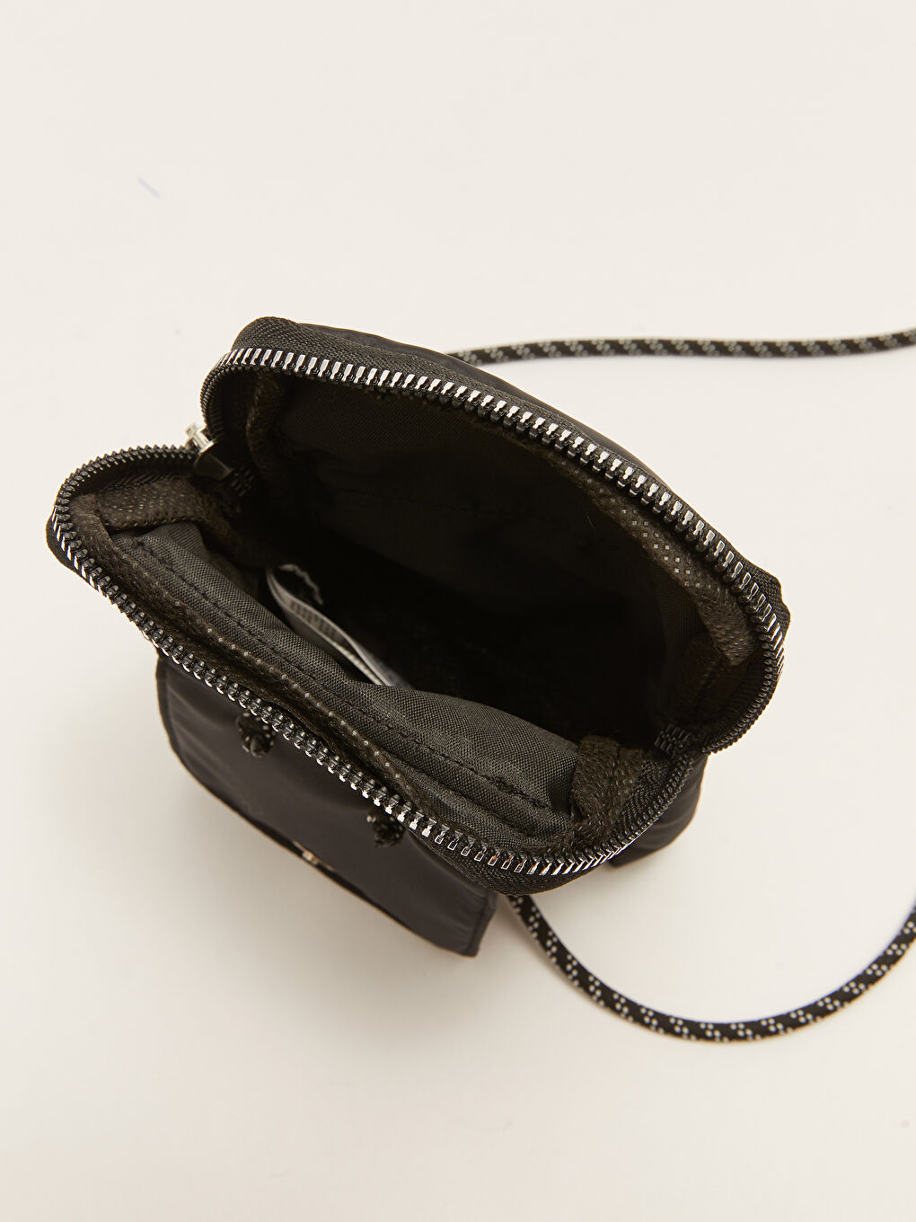 Siyah Kadın Düz Telefon Çantası-4