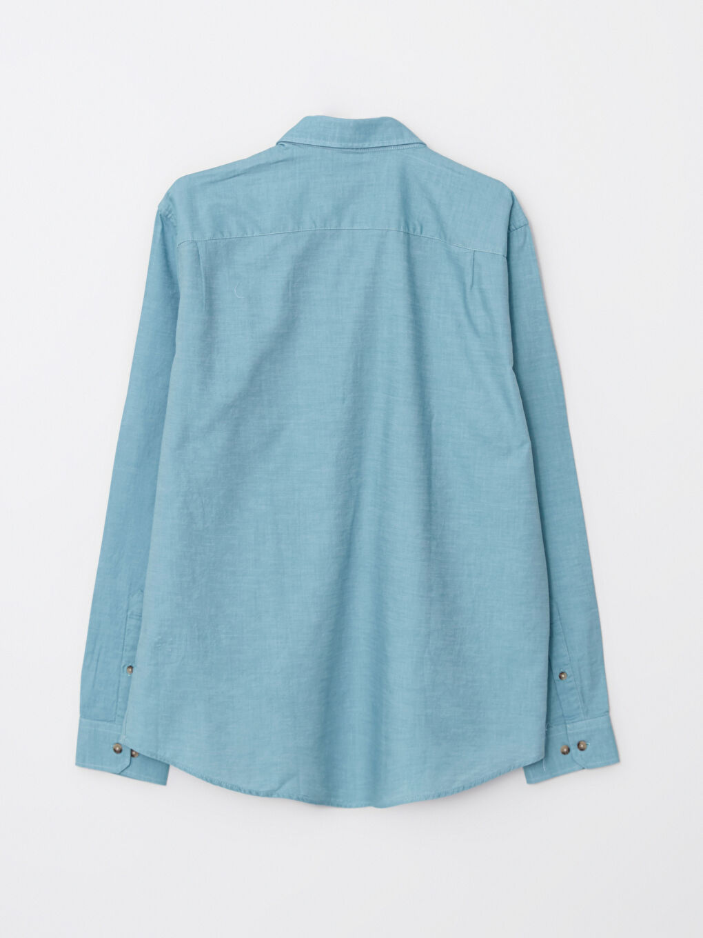 Chemise pour Hommes à Manches Longues en Gabardine Coupe Régulière-6