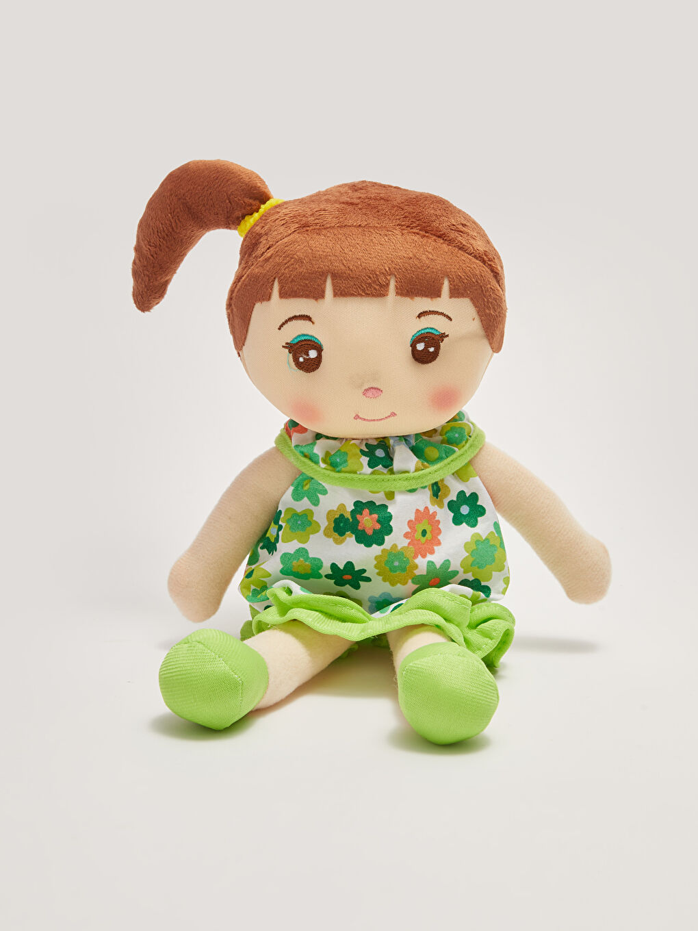 Yandan Saçlı Oyuncak Bez Bebek