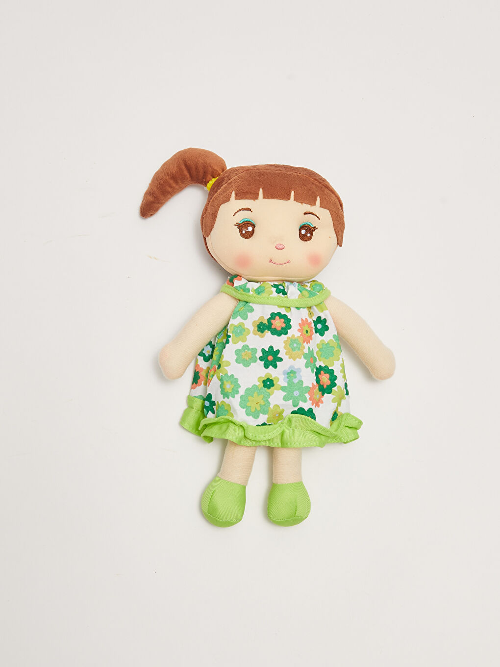 Yandan Saçlı Oyuncak Bez Bebek-1