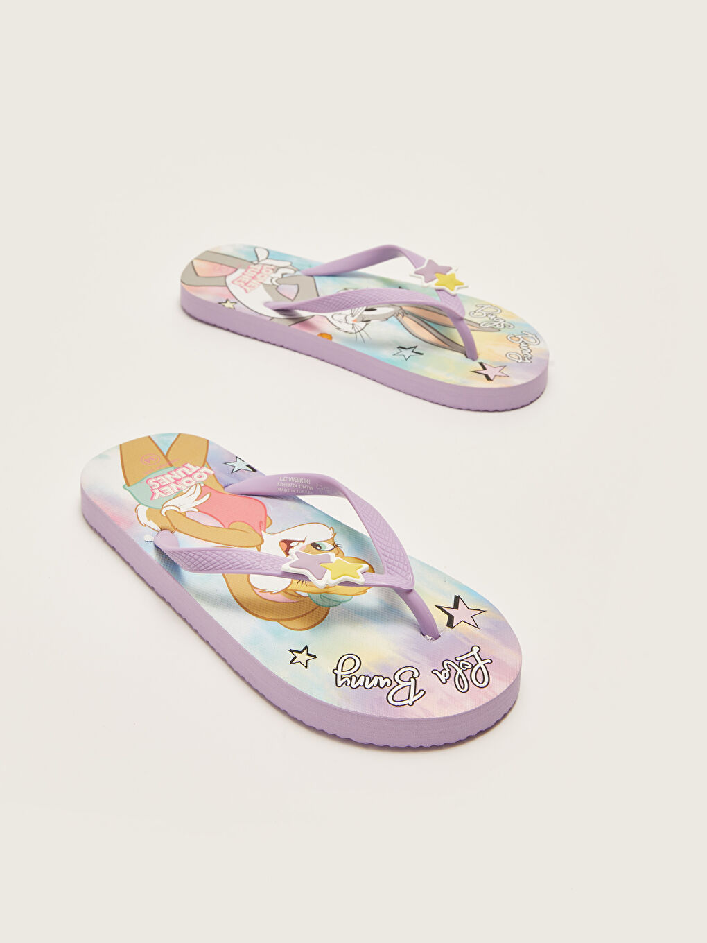 LCW STEPS Bugs Bunny Printed Flip Flops Girls' Beach Slippers -S2H887Z4-F9C