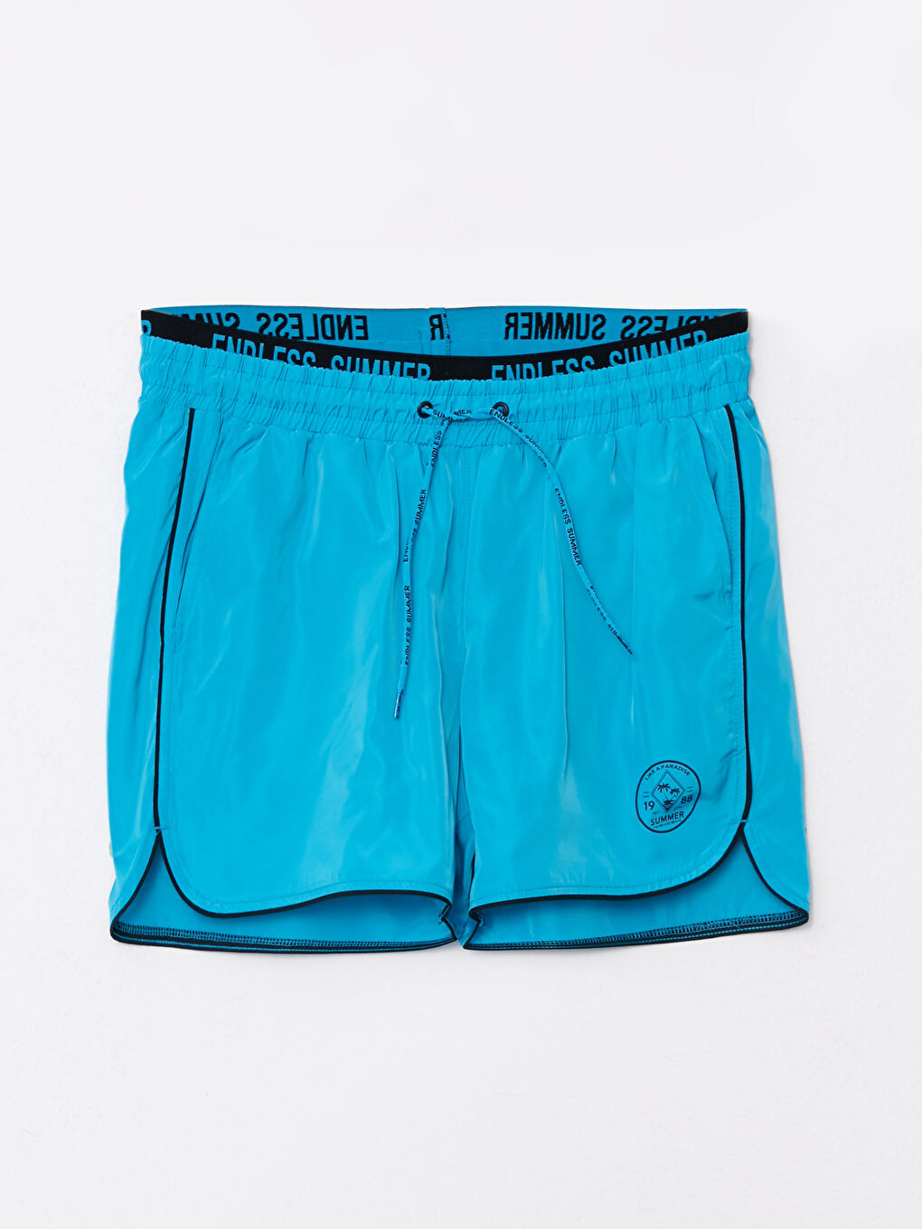 LCW SWIMWEAR Turkuaz Kısa Boy Baskılı Erkek Deniz Şortu - 6