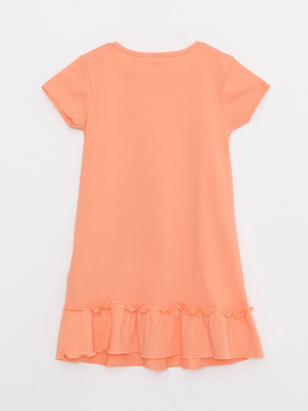 Crew Neck Short Sleeve Girl's Nightdress-1
