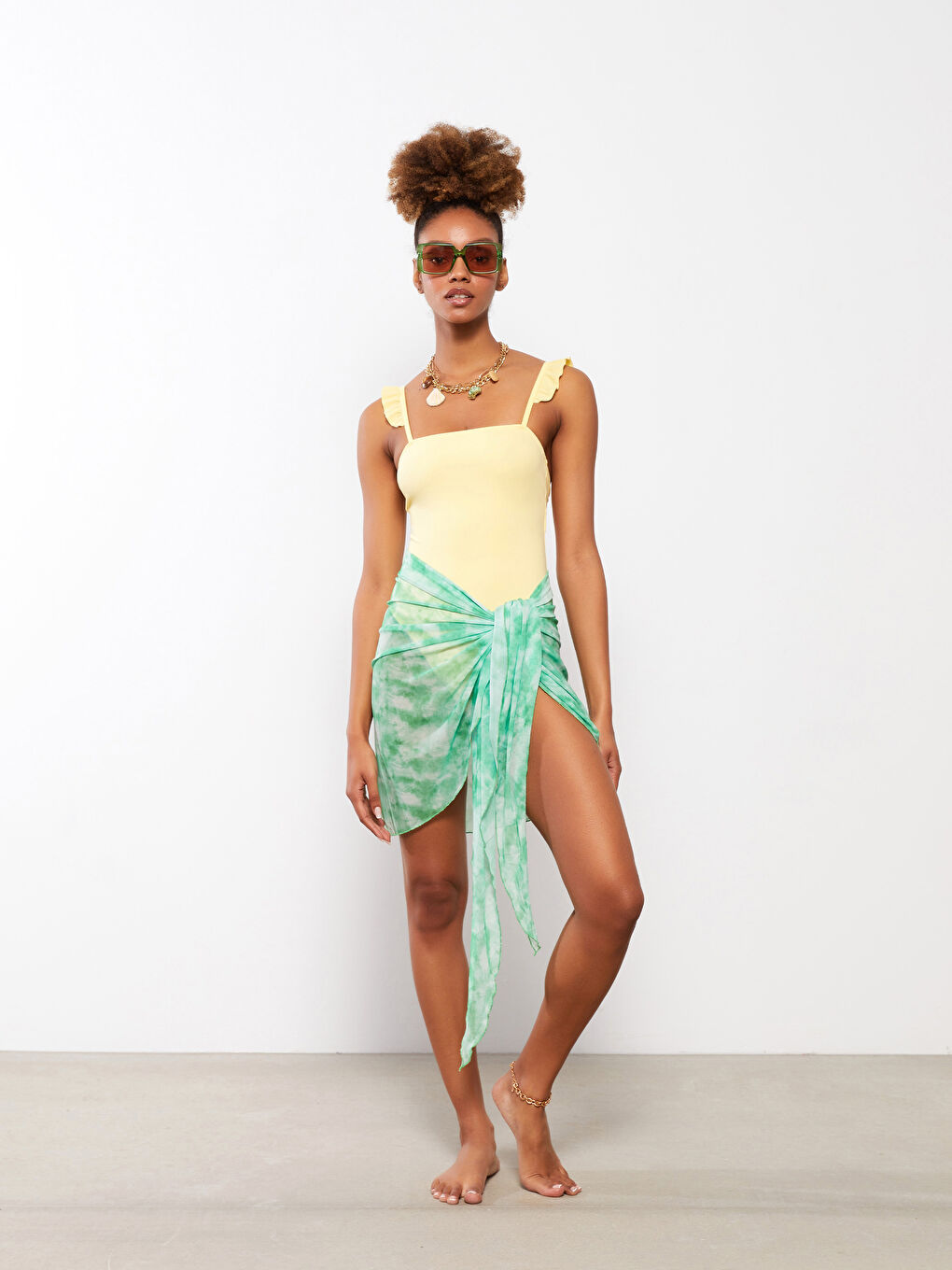 Yeşil Batik Kadın Pareo