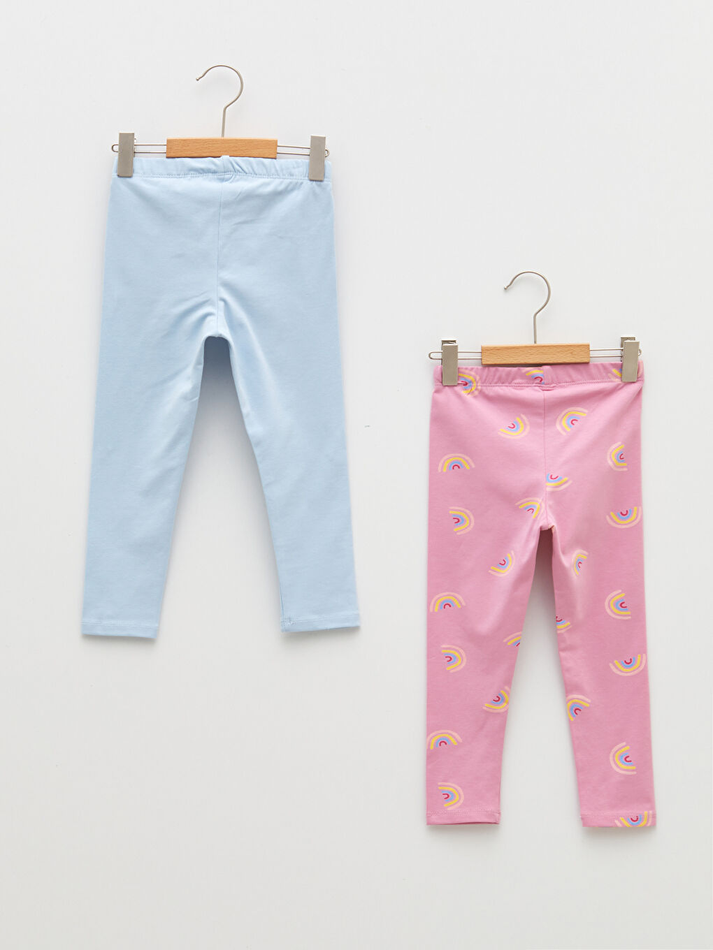 Elasticated Waist Printed Baby Girls' Leggings 2 Pack-1