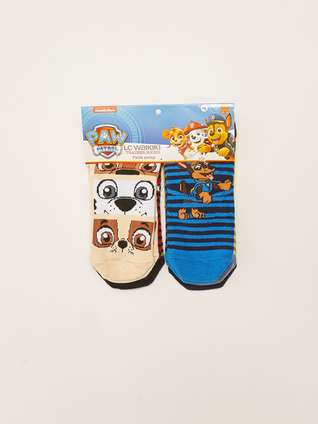 Karışık Paw Patrol Desenli Erkek Çocuk Patik Çorap 5'li-1
