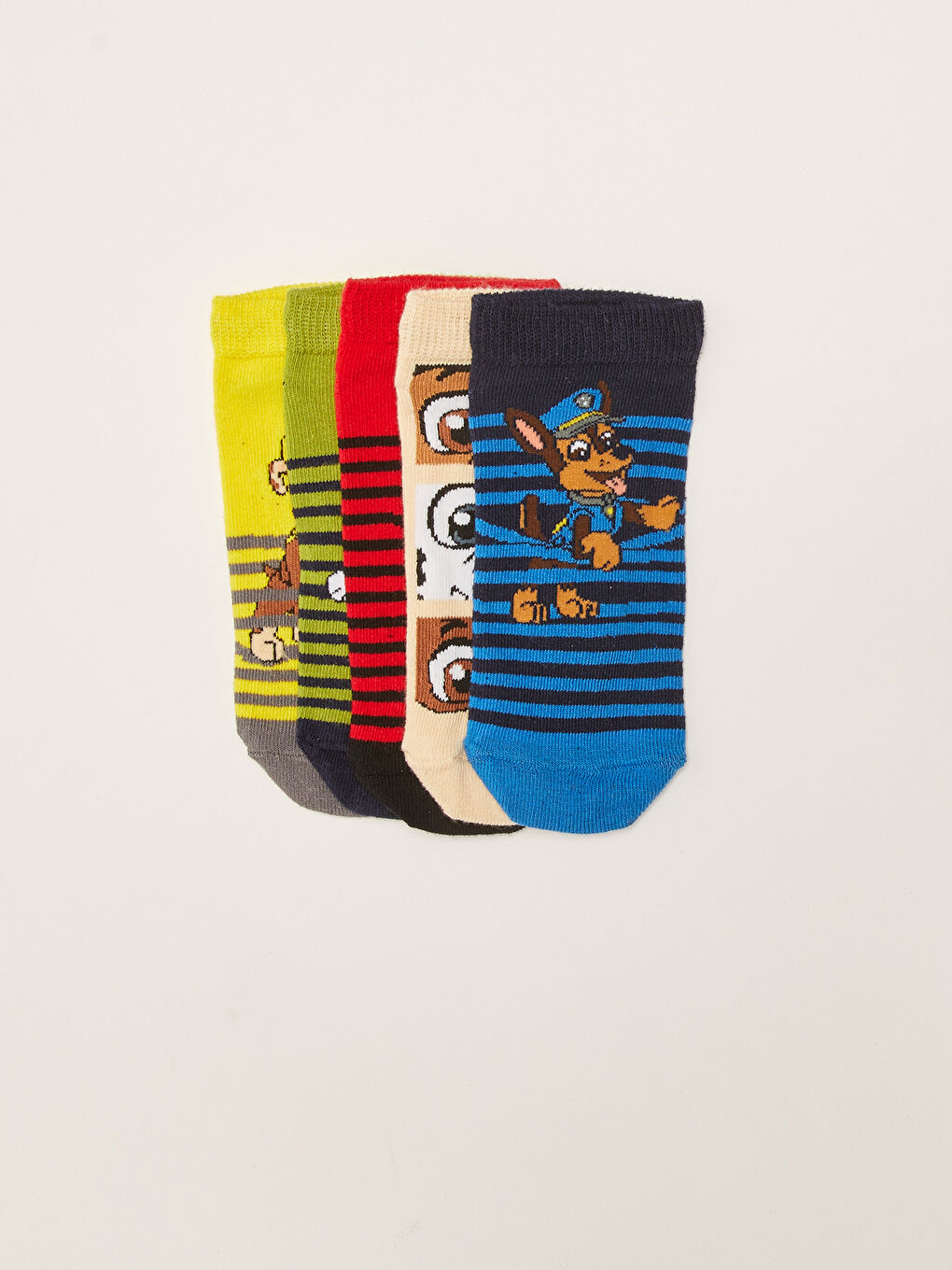 Karışık Paw Patrol Desenli Erkek Çocuk Patik Çorap 5'li-2