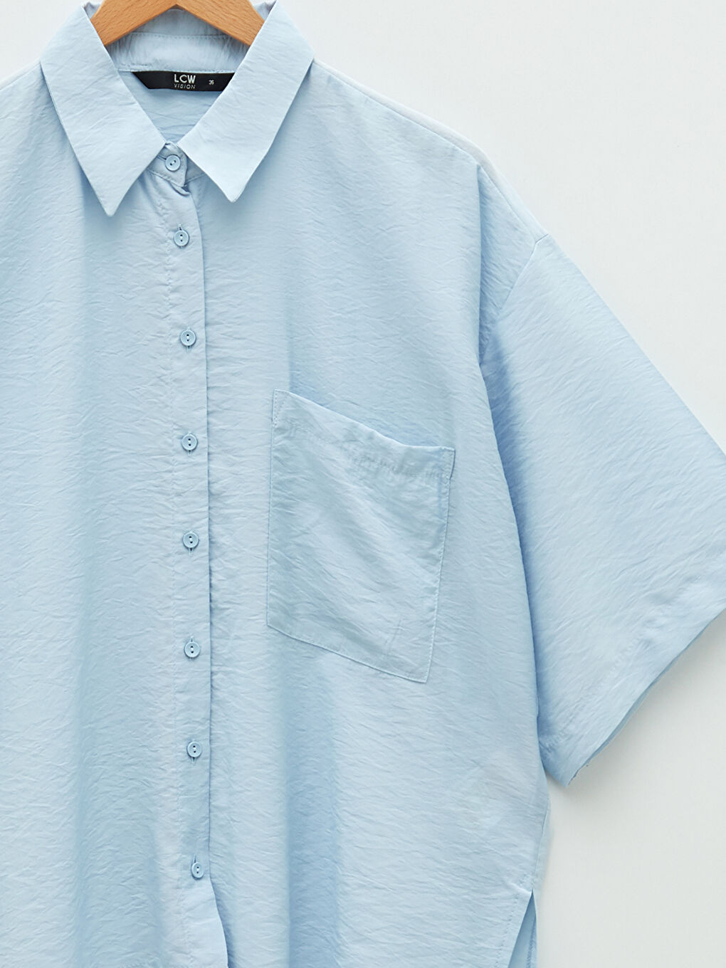 Women's Front Button Closure Plain Shirt-7