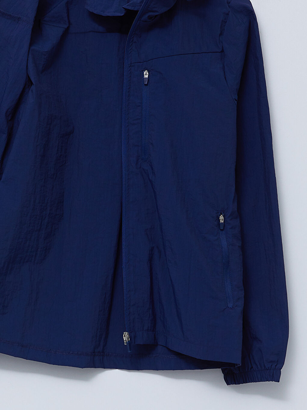 Hooded Straight Long Sleeve Women's Outdoor Raincoat-7