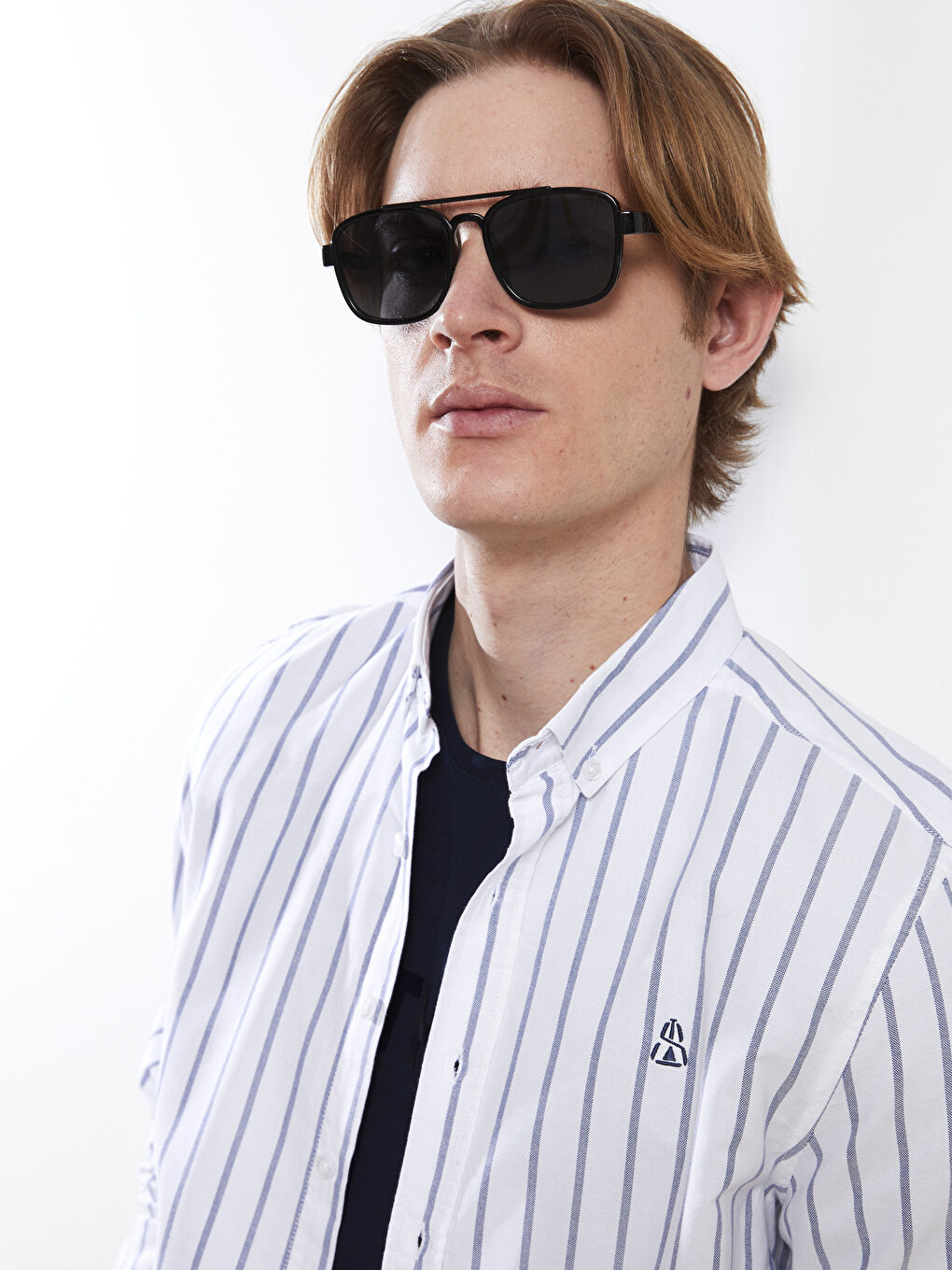 Regular Fit Long Sleeve Striped Men's Shirt-5