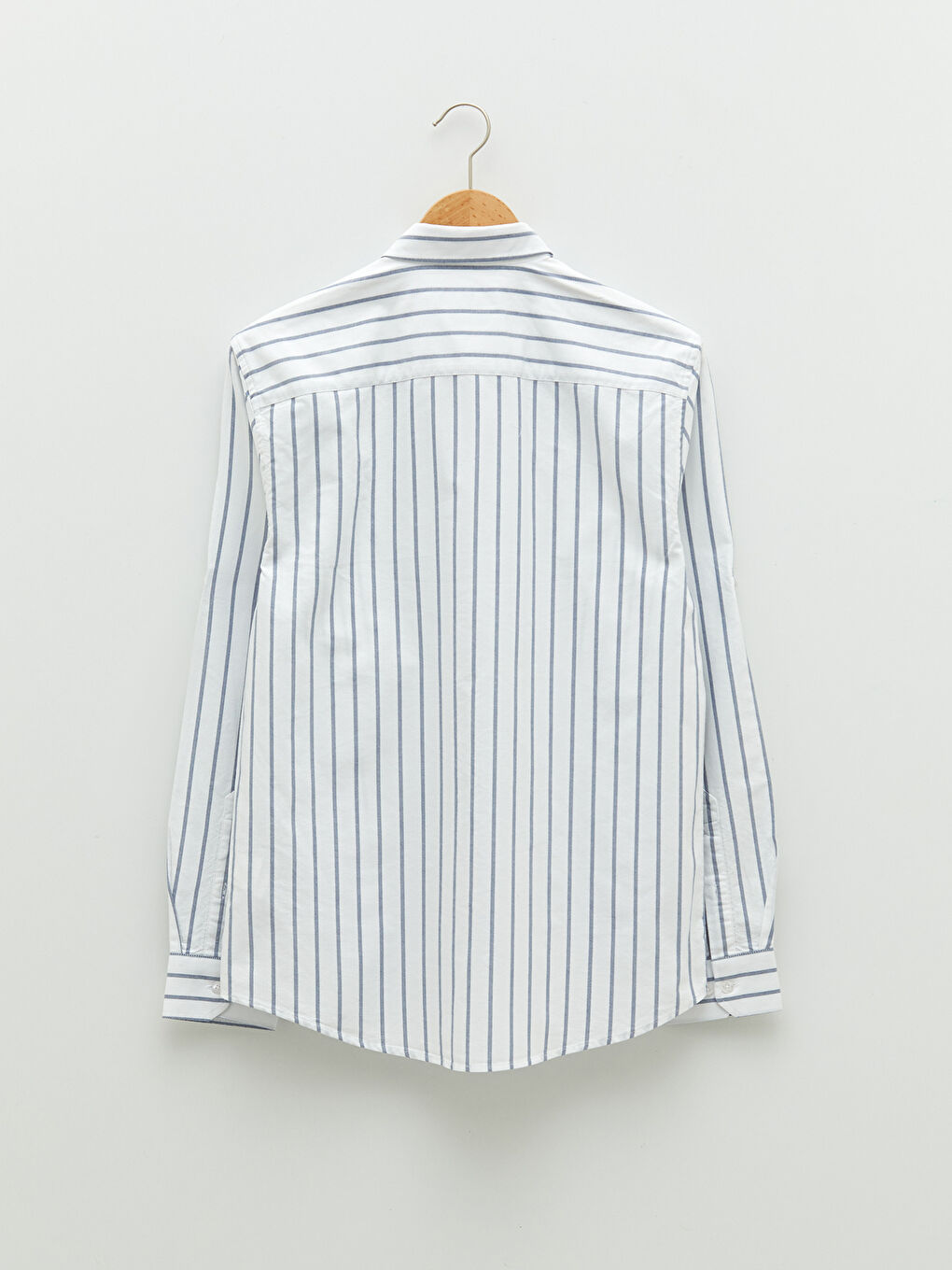 Regular Fit Long Sleeve Striped Men's Shirt-8