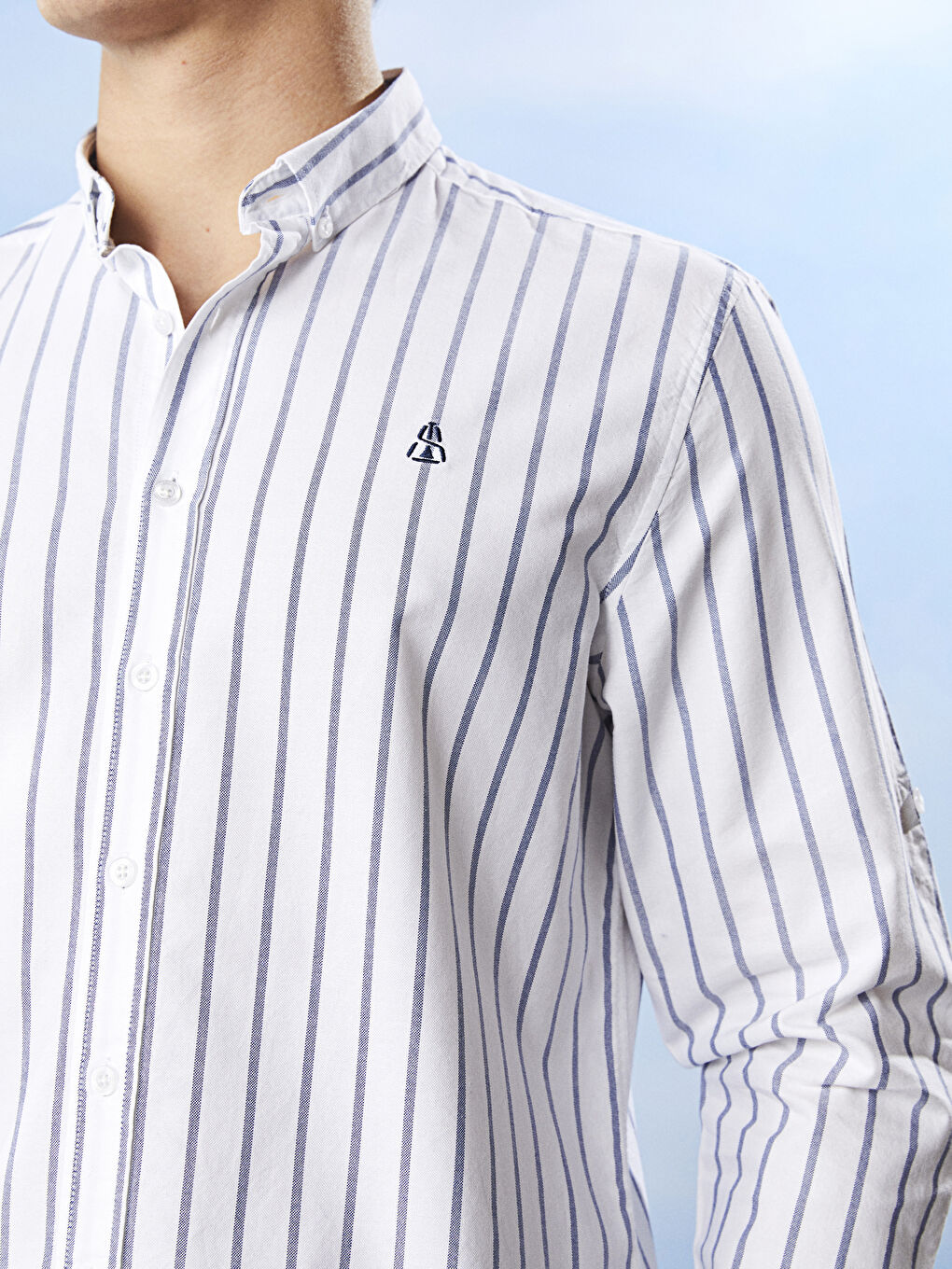 Regular Fit Long Sleeve Striped Men's Shirt-1