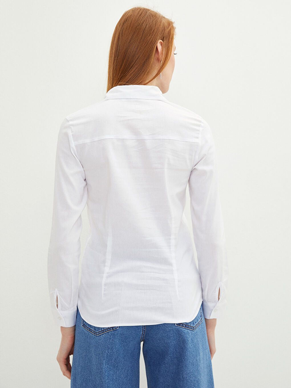 Cămașă cu nasturi Regular Mânecă lungă pentru Femei-4