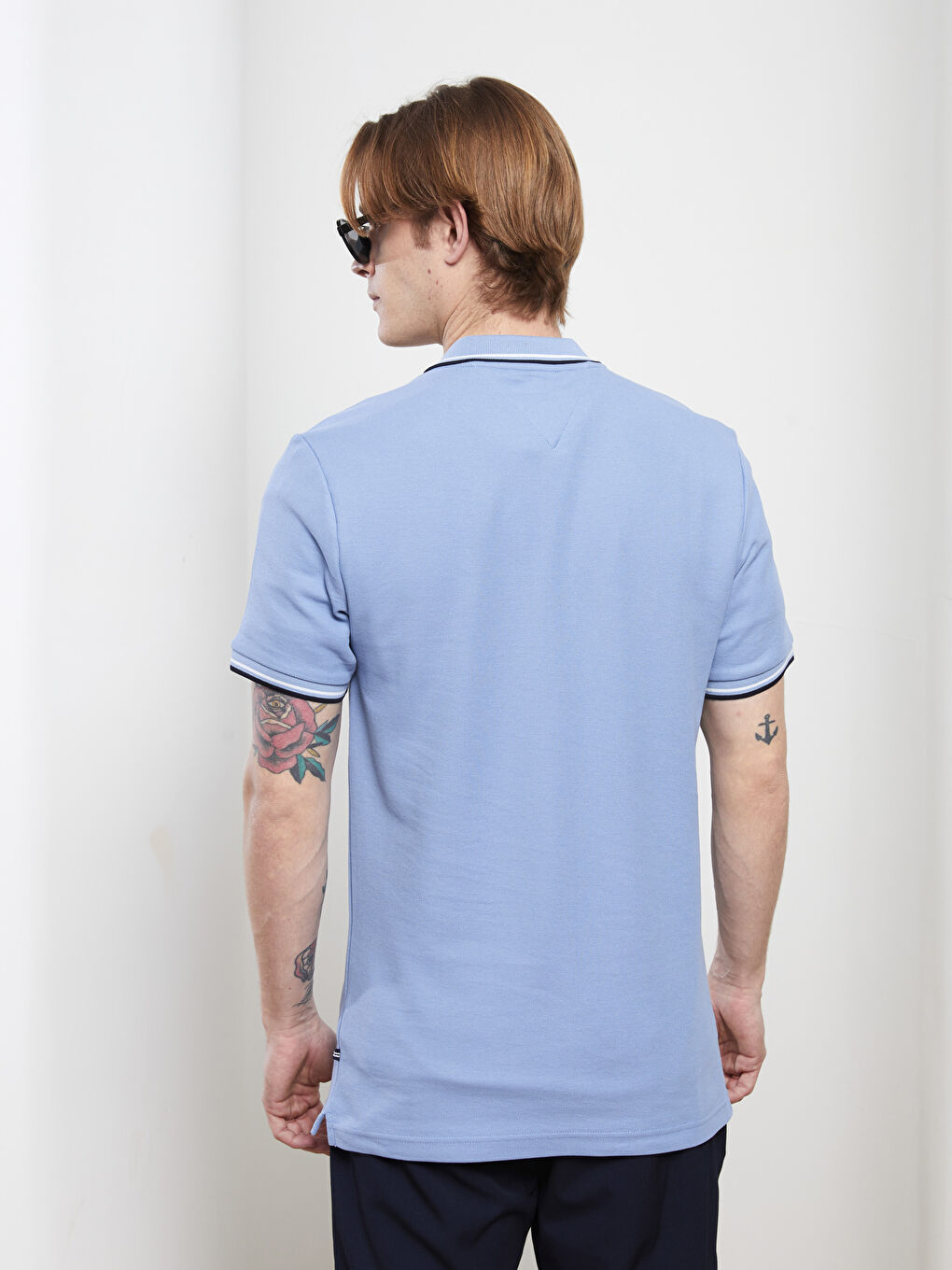 Футболка мужская с коротким рукавом и воротником поло-6