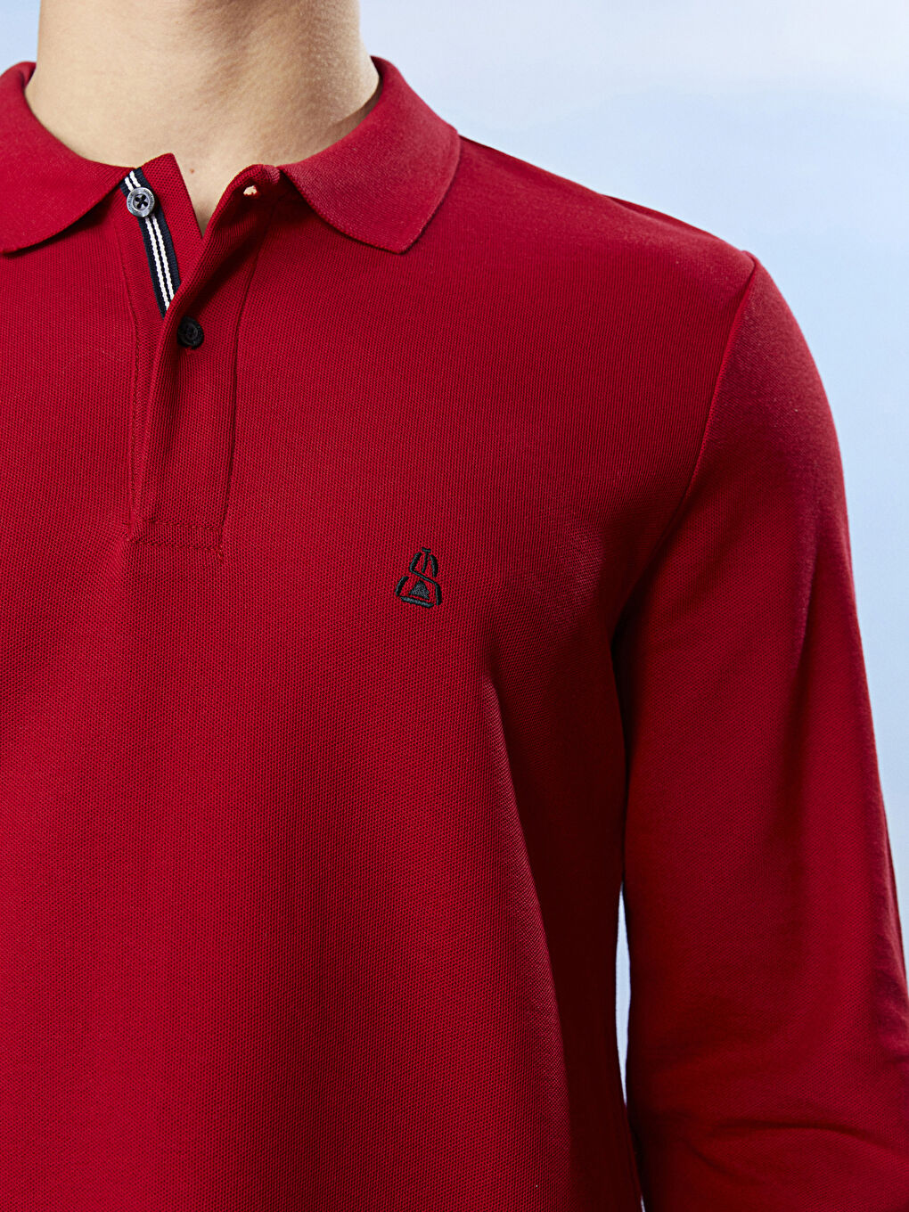 SOUTHBLUE Polo Neck Long Sleeve Men's Sweatshirt -S2HA88Z8-S7R
