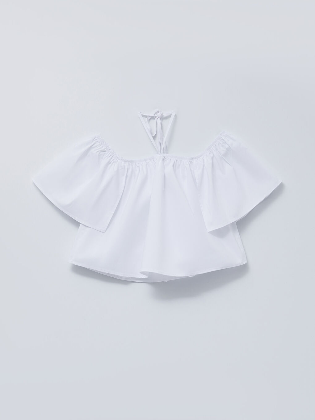 LC Waikiki Kayık Yaka Düz Kısa Kollu Poplin Kadın Bluz -S2HB18Z8-R9K